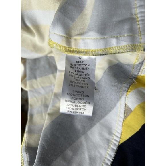 Jessica Simpson Women's Yellow Striped Halter Backless Pleated A-Line Dress 10 - Picture 11 of 11